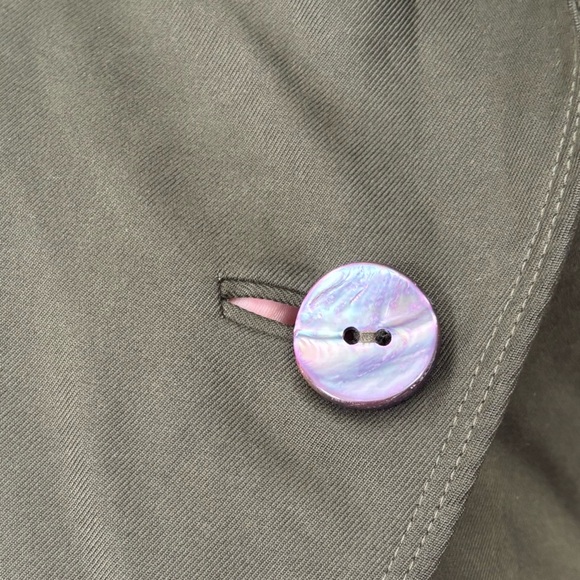 Dana Buchman Vintage Green Blazer 100%‎ Silk NWT Dead stock Size 16 - Picture 2 of 6